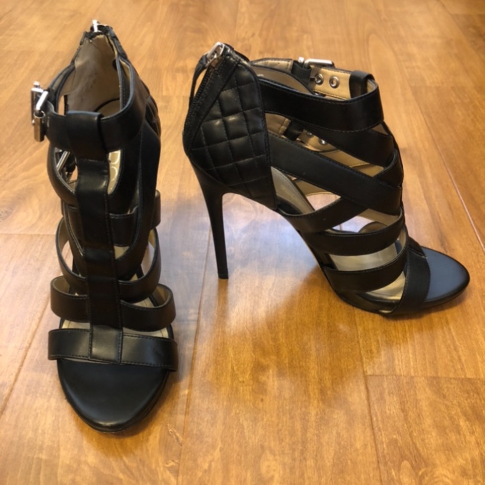 Black Strappy Pumps-Worn Once!